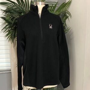 Men's Black Zip-Up Sweater
